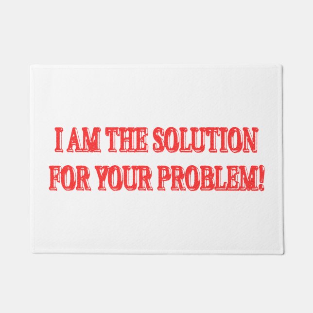 Niedliches Artwork Design "I AM THE SOLUTION" Kauf Fußmatte (Vorderseite)