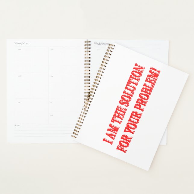 Niedliches Artwork Design "I AM THE SOLUTION" Kauf Planer (Anzeige)