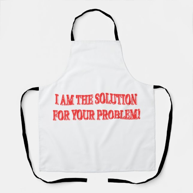 Niedliches Artwork Design "I AM THE SOLUTION" Kauf Schürze (Vorderseite)