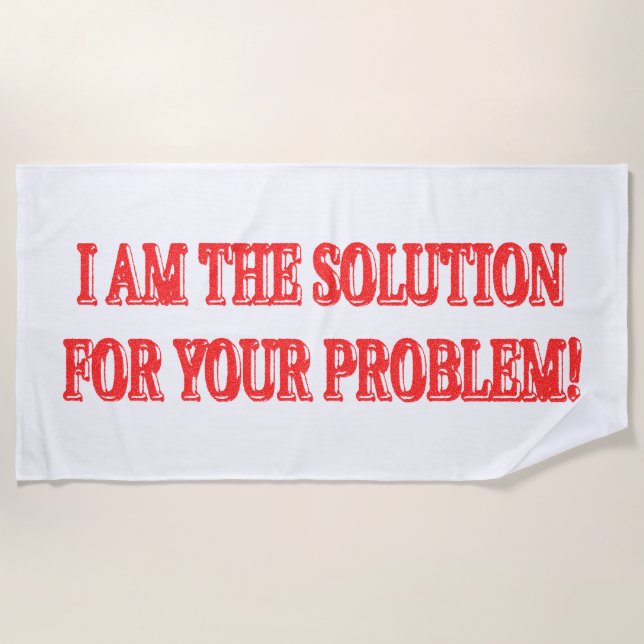 Niedliches Artwork Design "I AM THE SOLUTION" Kauf Strandtuch (Vorderseite)