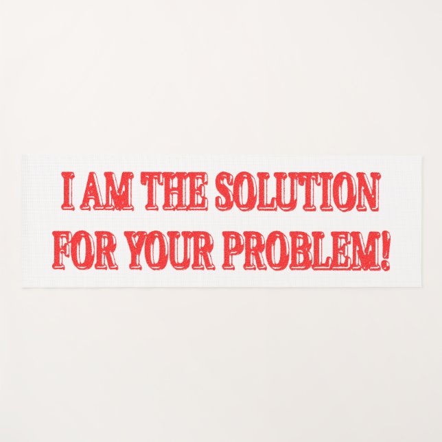 Niedliches Artwork Design "I AM THE SOLUTION" Kauf Yogamatte (Vorderseite (Horizontal))