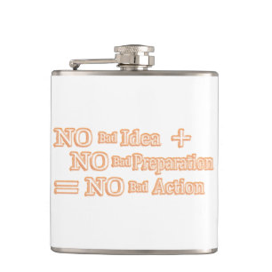 Niedliches Artwork Design "No Bad Action Equity" k Flachmann