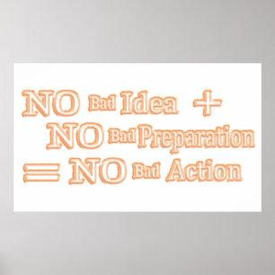 Niedliches Artwork Design "No Bad Action Equity" k Poster