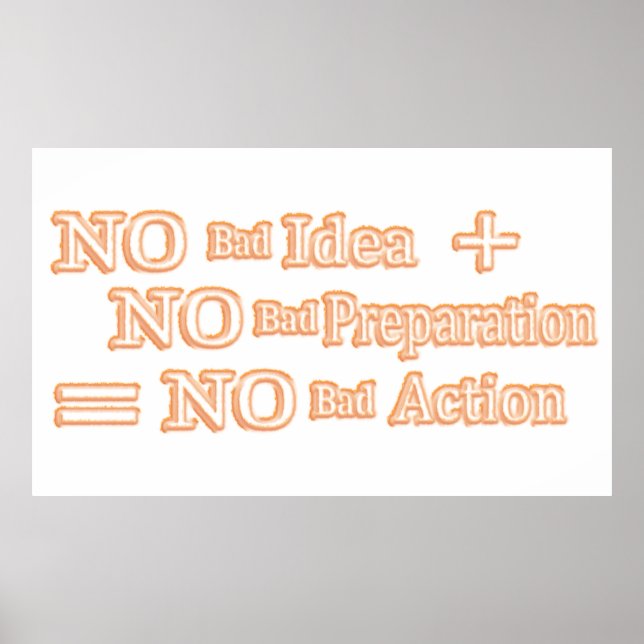 Niedliches Artwork Design "No Bad Action Equity" k Poster (Vorne)