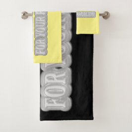 Niedliches Artwork Design über "I AM THE SOLUTION" Badhandtuch Set