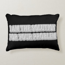 Niedliches Artwork Design über "I AM THE SOLUTION" Dekokissen