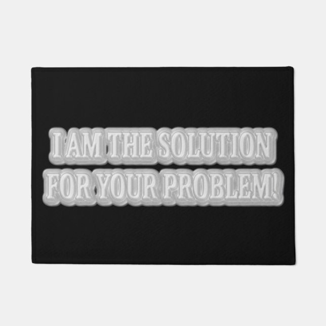 Niedliches Artwork Design über "I AM THE SOLUTION" Fußmatte (Vorderseite)