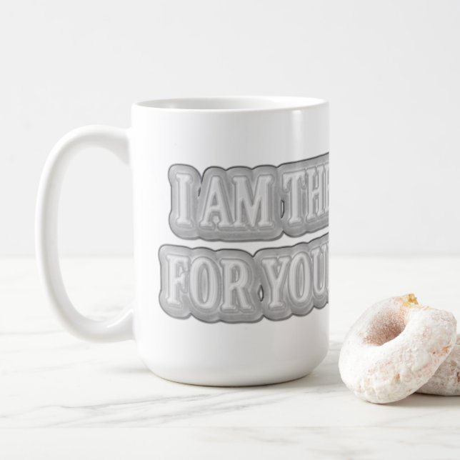 Niedliches Artwork Design über "I AM THE SOLUTION" Kaffeetasse (Mit Donut)