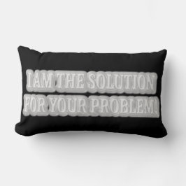 Niedliches Artwork Design über "I AM THE SOLUTION" Lendenkissen