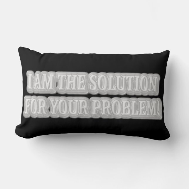 Niedliches Artwork Design über "I AM THE SOLUTION" Lendenkissen (Vorderseite)