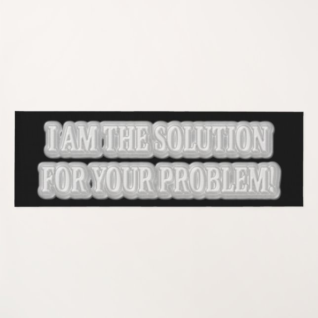 Niedliches Artwork Design über "I AM THE SOLUTION" Yogamatte (Vorderseite (Horizontal))