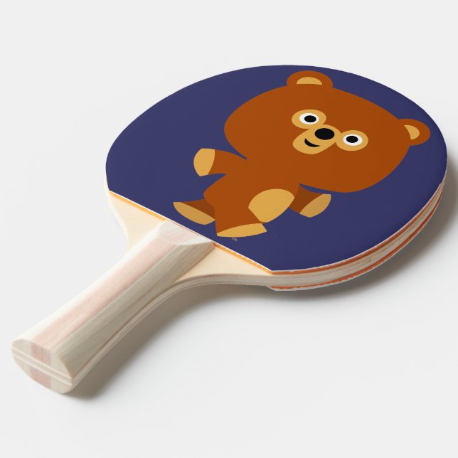 Niedliches Assertive Cartoon Bären Ping Pong Padde Tischtennis Schläger (Vorderseite)