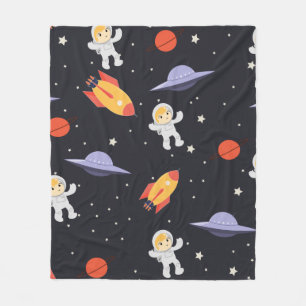 Niedliches Astro-Muster Fleecedecke