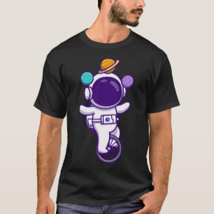 Niedliches Astronautenfahrrad Einrad T-Shirt