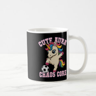 Niedliches Aura-Einhorn, einfach ein Mädchen, das  Kaffeetasse
