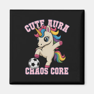 Niedliches Aura-Einhorn, einfach ein Mädchen, das Magnet