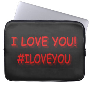 Niedliches Ausdrucksdesign "I LIEBE YOU!". Jetzt k Laptopschutzhülle