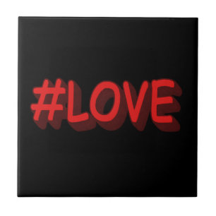 Niedliches Ausdrucksdesign "#LIEBE". Jetzt kaufen Fliese