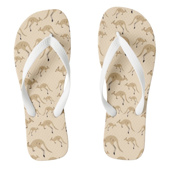 Niedliches australisches Kangaroo-Muster Flip Flops (Fußbett)