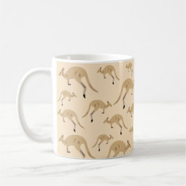 Niedliches australisches Kangaroo-Muster Kaffeetasse