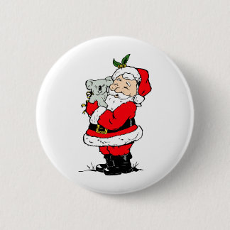 Niedliches australisches Weihnachten Sankt mit Button