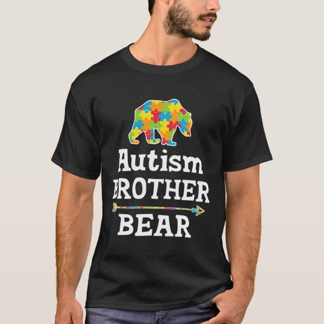 Niedliches Autismus Bewusstsein Bruder Bär Slim Fi T-Shirt (Vorderseite)