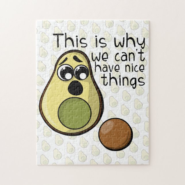 Niedliches Avocado Cartoon Zitat Sprichwort (Vertikal)
