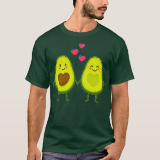 Niedliches Avocado-Fruchtpaar T-Shirt
