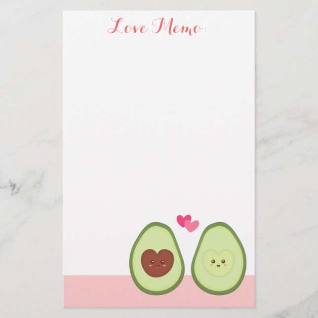 Niedliches Avocado-Paar in der Liebe, meine andere (Vorderseite)