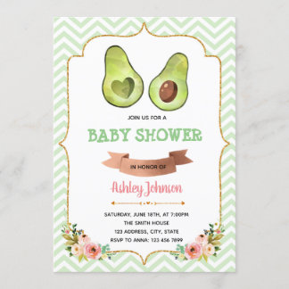 Niedliches Avocado Party - Einladung