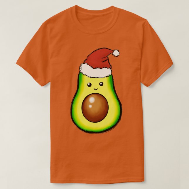 Niedliches Avocado Weihnachtsgeschenk T-Shirt (Design vorne)