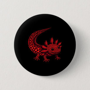 Niedliches Axolotl Heart Kids Mens Womens Valentin Button