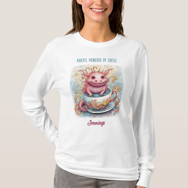 Niedliches Axolotl Long Sleeved Tshirt Geschenk (Vorderseite)