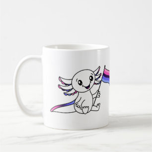 Niedliches Axolotl mit dem LGBTQ+-Flag für den All Kaffeetasse
