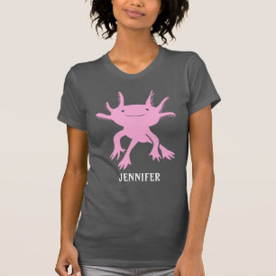 Niedliches Axolotl Pink Salamander Personalisiert  T-Shirt