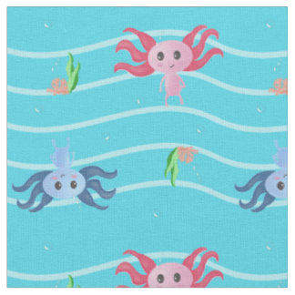 Niedliches Axolotl unter Wasser Stoff