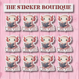 Niedliches Axolotname Reading Sticker Pack