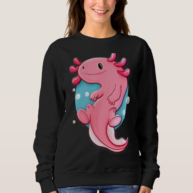 Niedliches Axolottier Sweatshirt (Vorderseite)