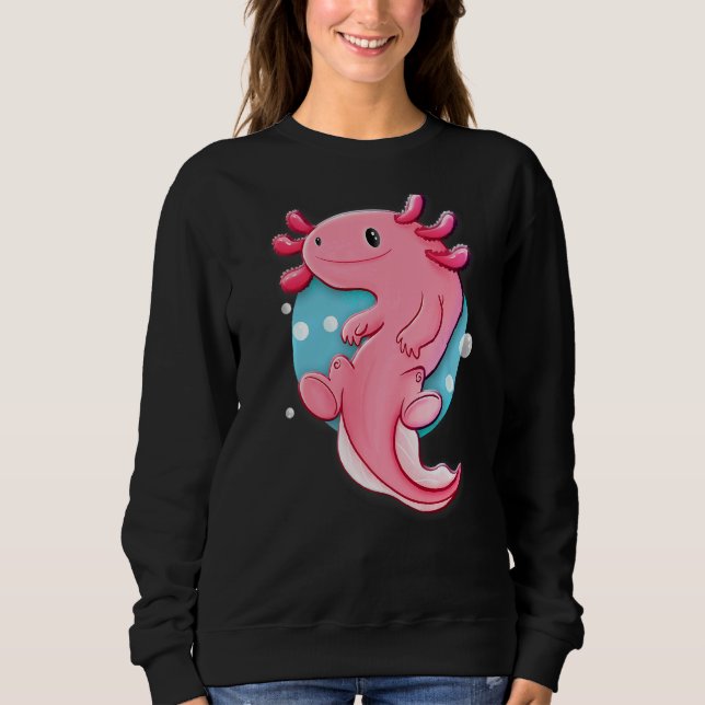 Niedliches Axolottier Sweatshirt (Vorderseite)