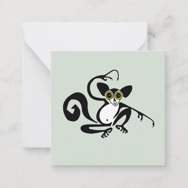 Niedliches AYE-AYE - Lemur - Primat - wild Mitteilungskarte (Vorderseite)