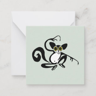 Niedliches AYE-AYE - Lemur - Primat - wild Mitteilungskarte