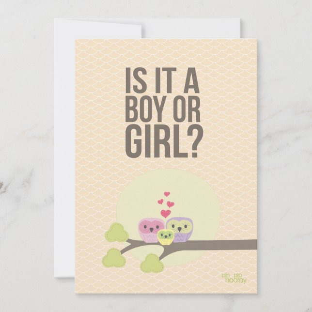Niedliches Baby-Baby-Gender-Party einladen Einladung (Vorderseite)