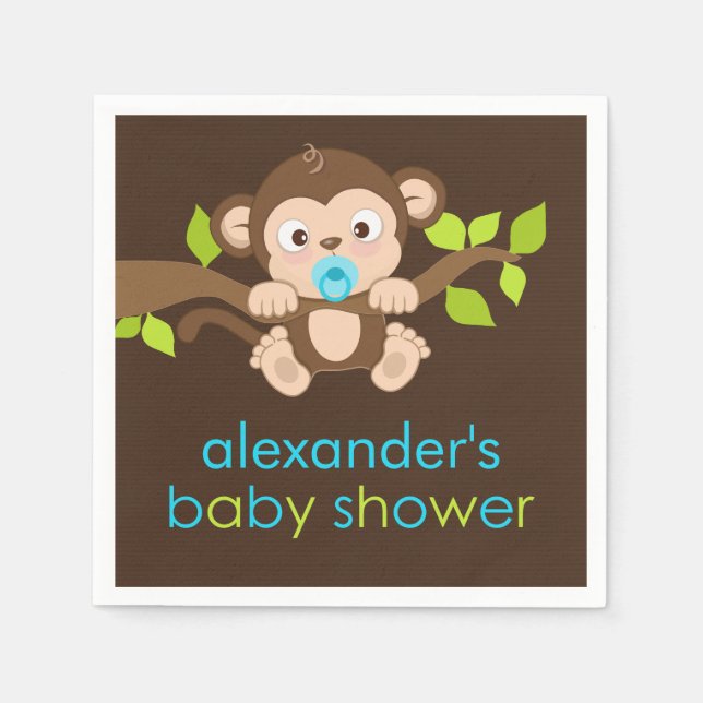 Niedliches Baby Babyduschpapier Napkins Serviette (Vorderseite)