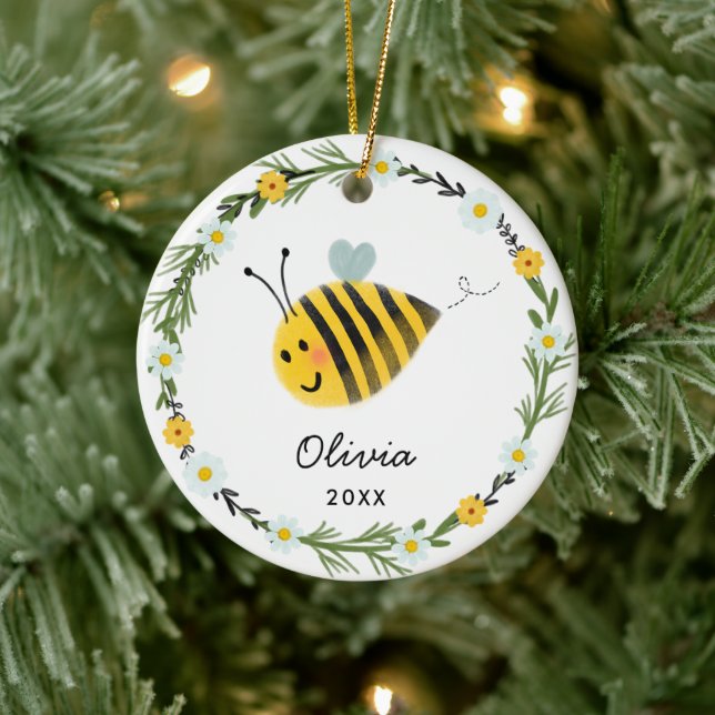 Niedliches Baby Bee Ornament | Babyduschgeschenk (Baum)