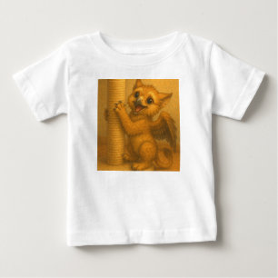 Niedliches Baby Big eye Gänin Kratzen Post Fantasy T-shirt