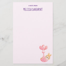 Niedliches Baby-Bunny im Herzen Briefpapier