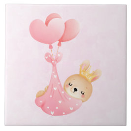 Niedliches Baby-Bunny im Herzen Fliese