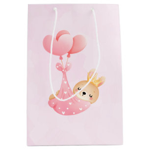 Niedliches Baby-Bunny im Herzen Mittlere Geschenktüte