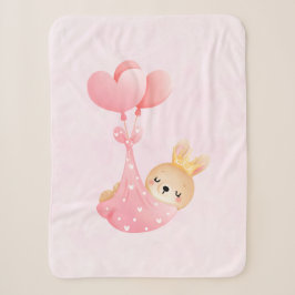 Niedliches Baby-Bunny im Herzen Sherpadecke