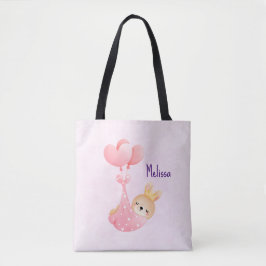 Niedliches Baby-Bunny im Herzen Tasche